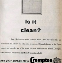 1954 Crompton Car Battery Import Advertisement Autocar Automobilia DWPP10 - $467.16 MXN