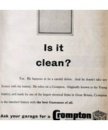 1954 Crompton Car Battery Import Advertisement Autocar Automobilia DWPP10 - $464.90 MXN