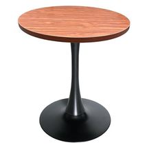 LeisureMod Bristol 27&quot; Round Dining Table, Modern MDF Top &amp; Black Iron P... - €150,14 EUR