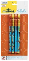 Pop Up Pencils Despicable Me Minions Pack Of 4 Pencil Party Bag Fillers School - £4.91 GBP