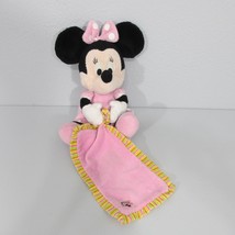 Minnie Mouse 12 in Plush Doll with Blanket Lovey Pink Yellow - £11.45 GBP