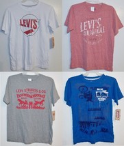 Levi&#39;s Boys T-Shirts Various 4 Styles &amp; Colors Sizes M 12-14 or Lg 16-18 NWT - £9.94 GBP