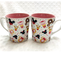 Disney Mickey Mouse Sweets &amp; Treats Pair of 16oz Ceramic Mugs-NEW - £25.32 GBP