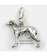 Hungarian Greyhound 3 Dimensional Solid Sterling Silver - $47.52