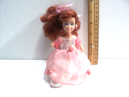 Princess Magic Touch Coleco Doll 1987 Pink Dress 5&quot; Red Hair No Accessories - £10.79 GBP