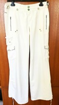 NWT ~ DA-NANG RARE ECRU Silk Blend CARGO Pants-MEDIUM - $139.00