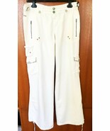 NWT ~ DA-NANG RARE ECRU Silk Blend CARGO Pants-MEDIUM - $2,562.83 MXN