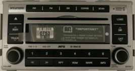 CD6 MP3 RSE XM radio. OEM original stereo for Hyundai Santa Fe 2007 2008 - £117.67 GBP
