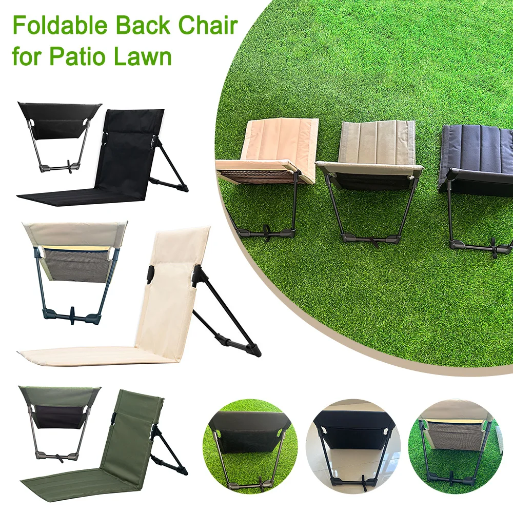 Portable Back Chair Portable Camping Chair Universal Single Lazy Back Chair - £23.05 GBP
