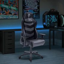 Ergonomic High Back Racer Style Video Gaming Chair Black Steel Adjustabl... - £416.27 GBP