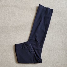 Worthington Curvy Fit Dress Pants Womens Size 4 Navy Blue Striped Straight Leg - $23.76