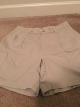 Nautica Men&#39;s Khaki Pleated Front Shorts Zip &amp; Button Pockets Size 34  - £41.27 GBP