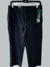 RALPH LAUREN LADIES DESIGNER CHINO STYLE BLACK WIDE LEG LONG PANTS NWT 10 - £37.17 GBP