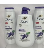 (3)  Dove Relaxing Body Wash Lavender Oil &amp; Chamomile Cleanser 20 oz &amp; 30oz - $22.47