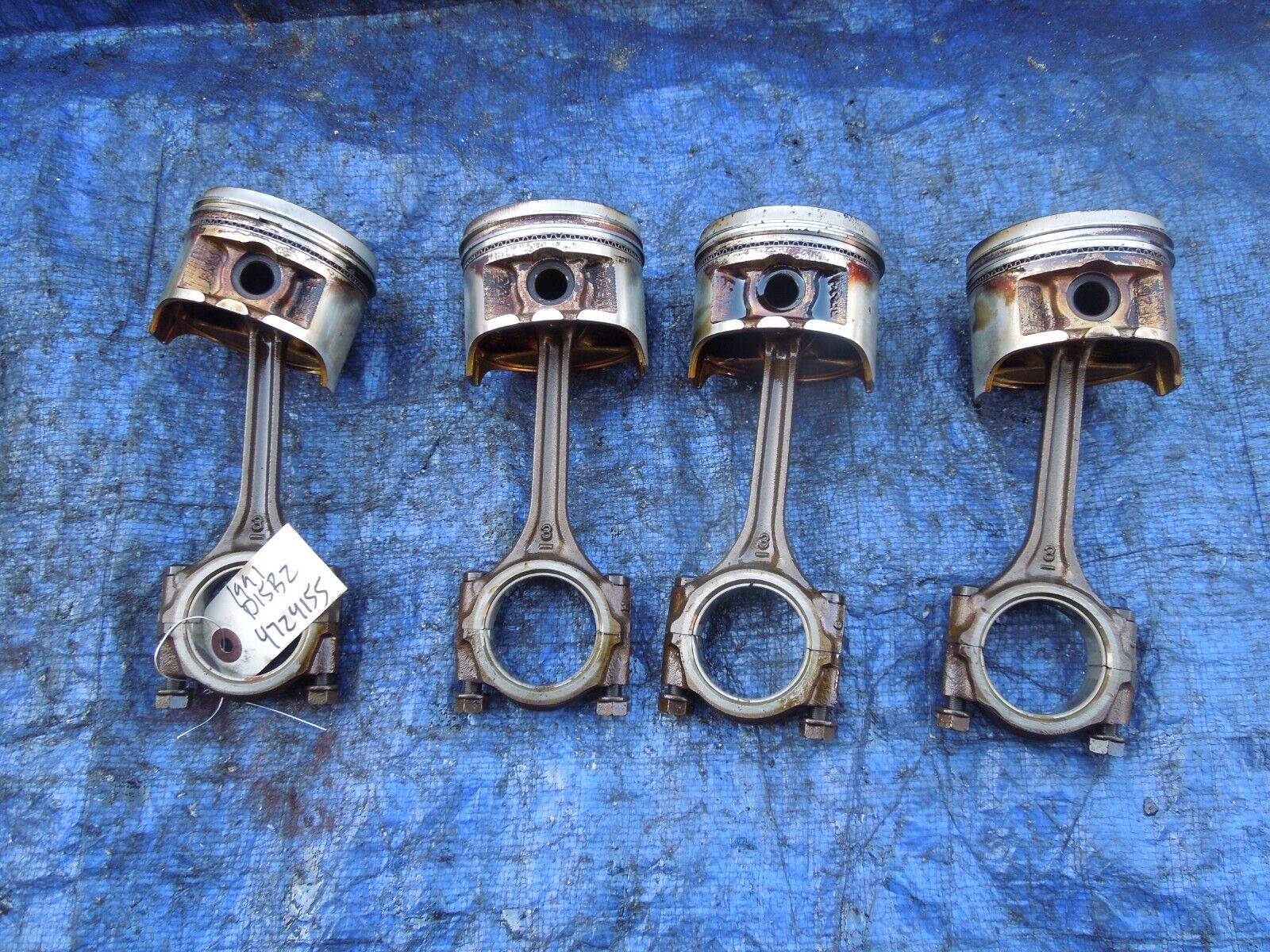 88-91 Honda Civic CRX D15B2 1.5L pistons and rods assembly OEM engine mo... - $139.99