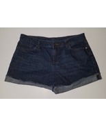Calvin Klein Jeans Denim Shorts Booty Cuffed Lightweight Size 8 Dark Wash - £10.80 GBP