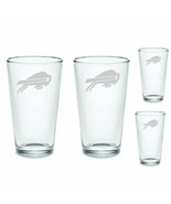 Set Buffalo Pint Beer Glasses Etched Tumblers Drinkware, 16oz Glass - €38,53 EUR+