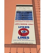 Matchbook Cover  Luke’s Lines  5 Classes Of Ships  6 Trade Routs  unstru... - $227.88 MXN