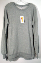 Pennant Men&#39;s Droptail Crewneck Sweatshirt Size 2XL Gray Long Sleeves NWT - $29.95