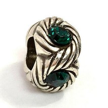 Brighton Razzle Dazzle Bead Green Crystals, Silver Finish, J9711C New - $231.82 MXN
