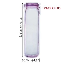 Reusable Mason Jar Bottles Bags Nuts Candy Cookies Bag (Pack of 5) - £7.10 GBP