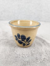 Vintage Pfaltzgraff Vintage Folk Art Custard Dessert Cup Tan With Blue D... - £9.45 GBP