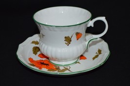 Crown Staffordshire Fine Bone China Footed Tea Cup and Saucer Camelot England  - £19.65 GBP