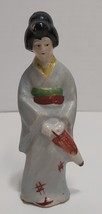 Vtg Geisha Woman 5&quot; Ceramic Figurine Occupied Japan - £10.07 GBP