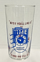 Vintage Time Petroleum Products Clock Logo Libbey Drinking Water Tumbler... - $19.80