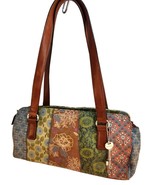 Fossil Womens Patchwork Floral Genuine Leather Purse Bag - $35.53