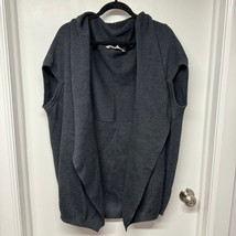 Athleta Restful Cocoon Wrap Cardigan Ribbed Heather Gray Sweater Size Small - $44.55