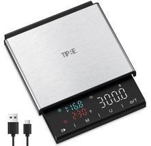 Coffee Scale With Timer, 0.1G High Precision Espresso Scale,, 3Kg/6.6Lb - £30.08 GBP