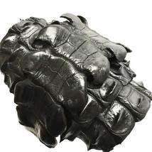 Genuine Nile Crocodile Horn Backstrap Skin Hide Leather Craft Supply Black - $853.73 MXN+