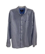 American Eagle Blue Check Athletic Fit Cotton Shirt Mens Extra Large XL - £11.00 GBP