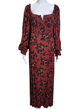 NEW Free People Jaymes Floral Print Long Sleeve Midi Dresss L Boho Side ... - $98.79