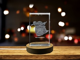 LED Base included |  New Brunswick 3D Engraved Crystal 3D Engraved Crystal Keeps - £31.96 GBP+