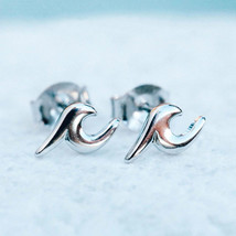 Wish Earrings Simple Glossy Little Dolphin Stud Earrings For Women Kawaii Marine - £7.80 GBP