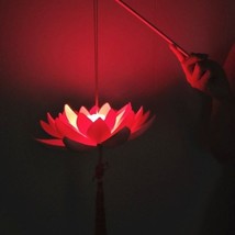Premium Portable Lotus Lantern | LED Festival Lamp - £19.18 GBP