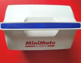 MiniMate By Igloo White Red Blue Push Button Cooler Lunch Box Vintage 90s USA - £36.64 GBP