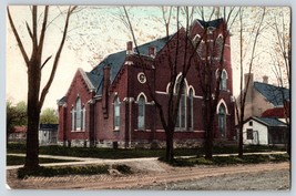 Postcard New London Ohio Congregational Church c1909 - $4.50