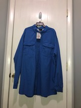 NEW Baleaf Mens 2XL XXL Vented Long Sleeve Fishing Shirt Blue UPF50+ NWT... - $24.74