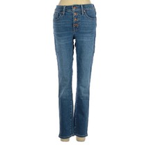 Madewell Womens 24 9&quot; Mid Rise Skinny Crop Jean Button Fly Med Blue - $9.99