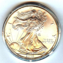 2003 ASE Liberty Silver Dollar 1 oz. .999 Fine Silver US Mint in Airtite Capsule - £38.05 GBP