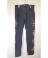 BDG Women&#39;s Denim Jeans Size 27X30 Black High Rise Cigarette Ankle Aztec - $179.61 MXN