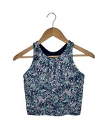 Athleta Girl Sports Bra Top XL 14 Long Distance Cropped Racerback Geomet... - $24.35 CAD
