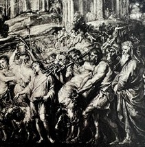 Rubens Triumph Of Julius Caesar Print 1939 Gray Tone Plate Antique Art DWX2A - $24.99