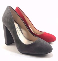 Jessica Simpson Belemo Suede Leather Round Toe Thick Heel Pumps Choose Sz/Color - £31.56 GBP
