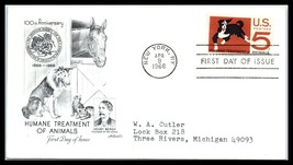 1966 US FDC Cover - Humane Treatment Of Animals, New York, NY &quot;1&quot; Q9 - £1.57 GBP