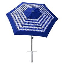 AMMSUN 8ft Fiberglass Ribs Commercial Grade Patio Beach Umbrella with Separate S - £107.90 GBP