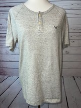 American Eagle Shirt Medium Classic Fit Mens Short sleeve henley Y2K Pre... - $19.06